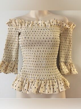 CAROLINE CONSTAS Calida Smocked Top